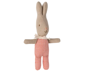 Maileg Hase MY Rotes Karo, 11 cm gross aus Baumwolle
