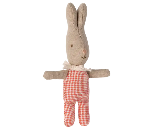 Maileg Hase MY Rotes Karo, 11 cm gross aus Baumwolle