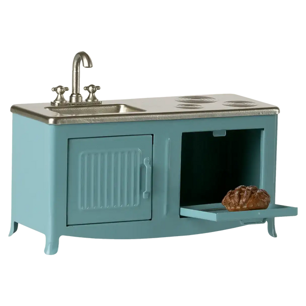 Maileg Küche Maus Blau, Miniaturküche fürs Puppenhaus