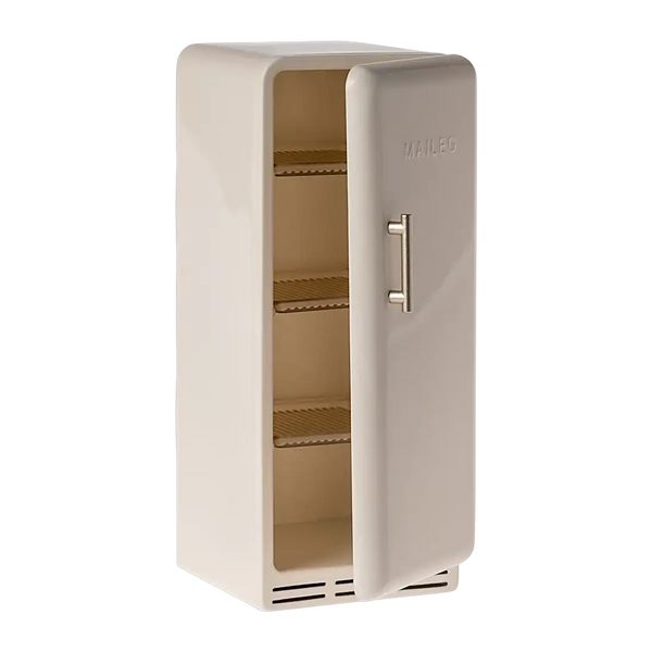 Maileg Miniatur Kühlschrank Weiss von der Seite