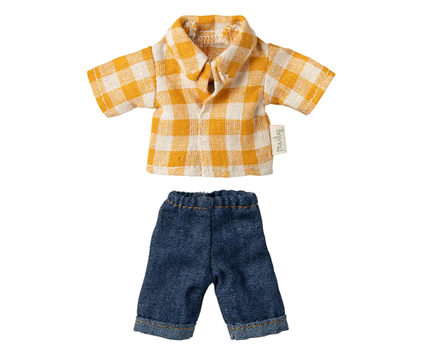 Papa Maus von Maileg in Jeans, Seitenansicht