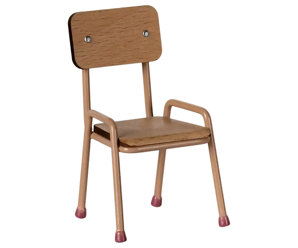 Maileg Stuhl Maus Dunkles Powder aus Holz und Metall