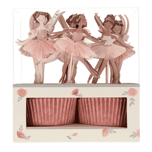 Meri Meri Ballerina Cupcake Set mit Tüllrock-Toppern
