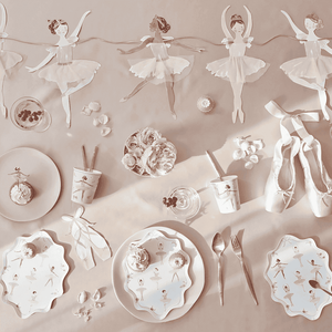 Geschwungener Goldrand des Meri Meri Ballerina Tellers