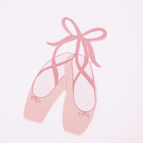 Meri Meri Servietten in Ballettschuh-Form, 16er-Set