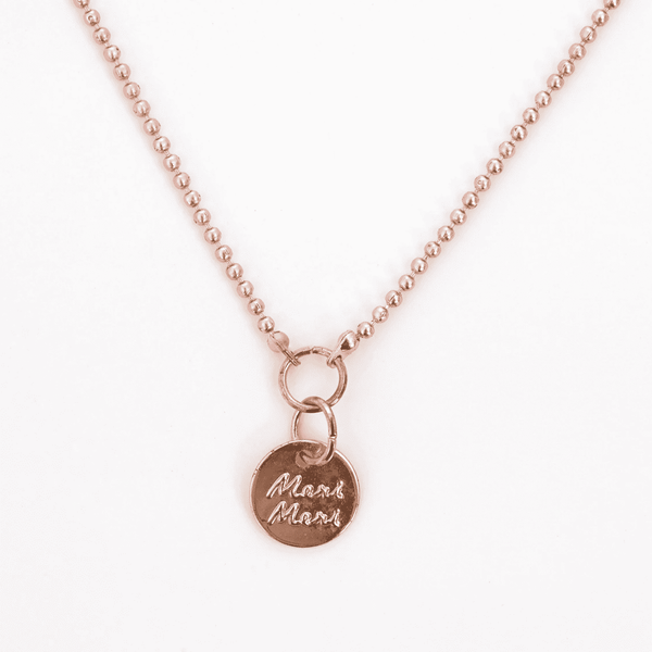 Filzhase in rosa Glitzertasche der Meri Meri Halskette