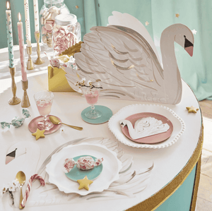 Meri Meri Serviette Schwan, 3-lagiges Papier mit Goldakzenten