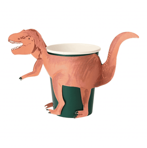Meri Meri T-Rex Trinkbecher im 8er-Set für die Dino-Party