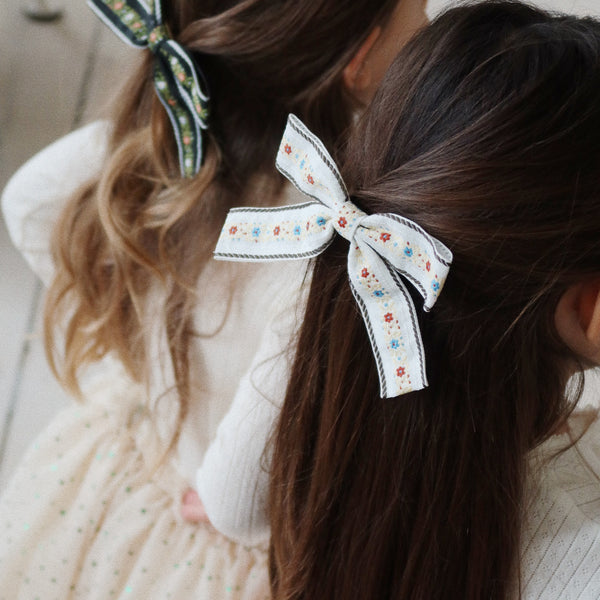 Ribbon Bow Haarspange Beige