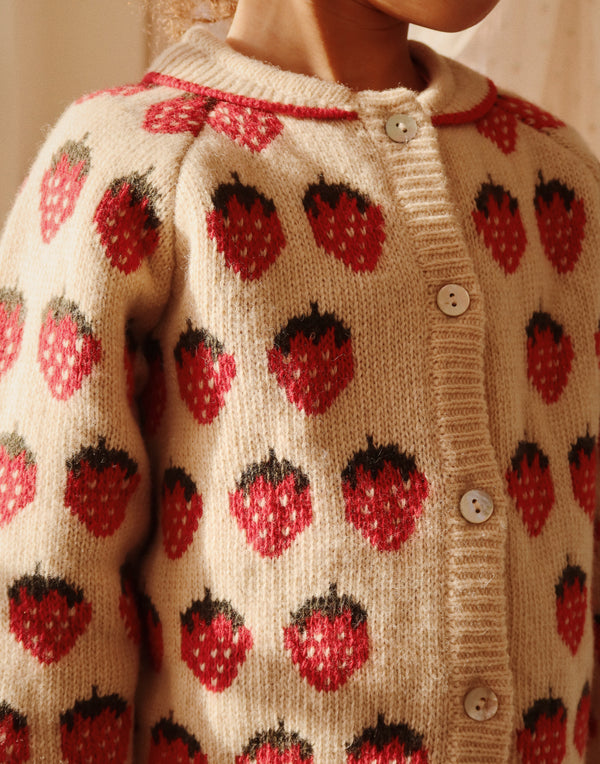 Belou knitted cardigan Strawberry