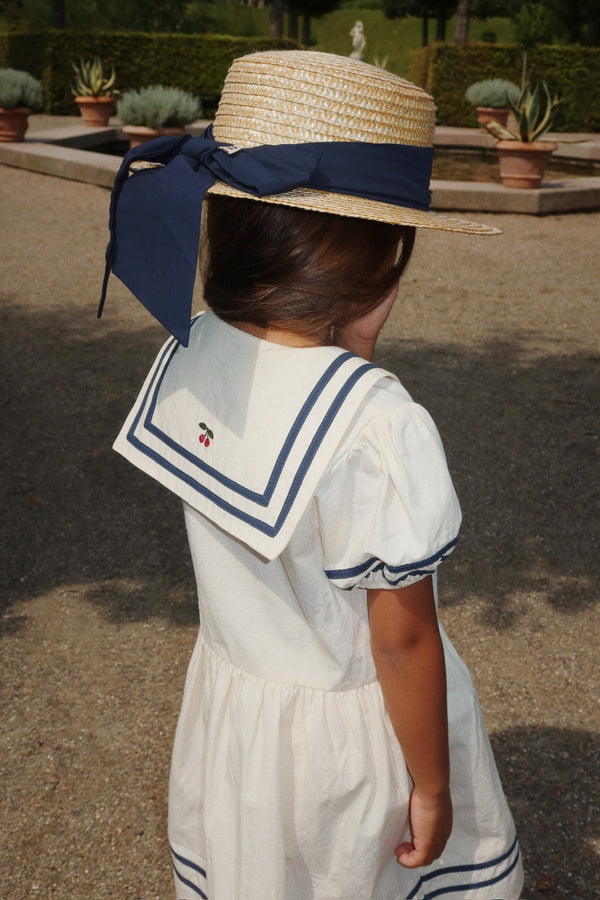 Allie Straw Hat Navy Blazer
