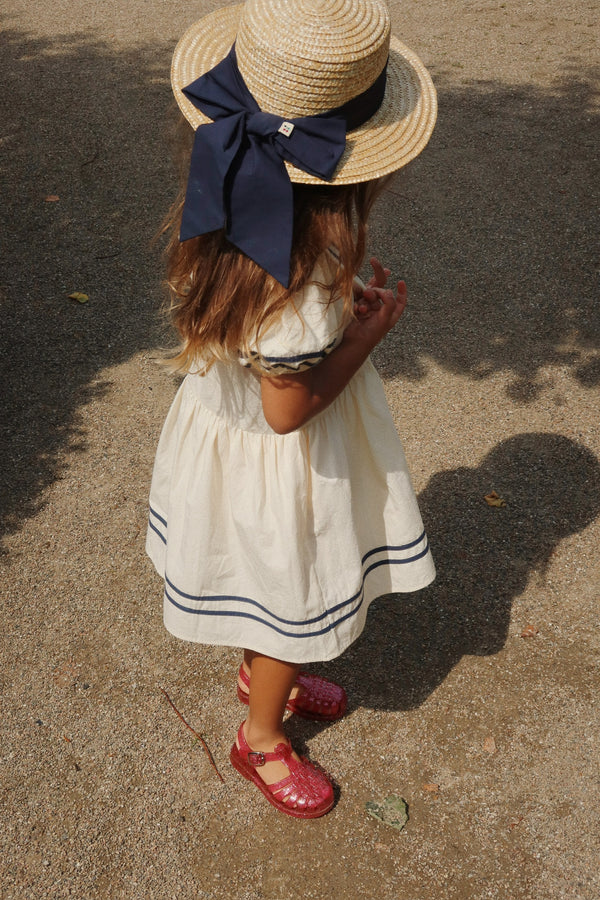 Allie Straw Hat Navy Blazer