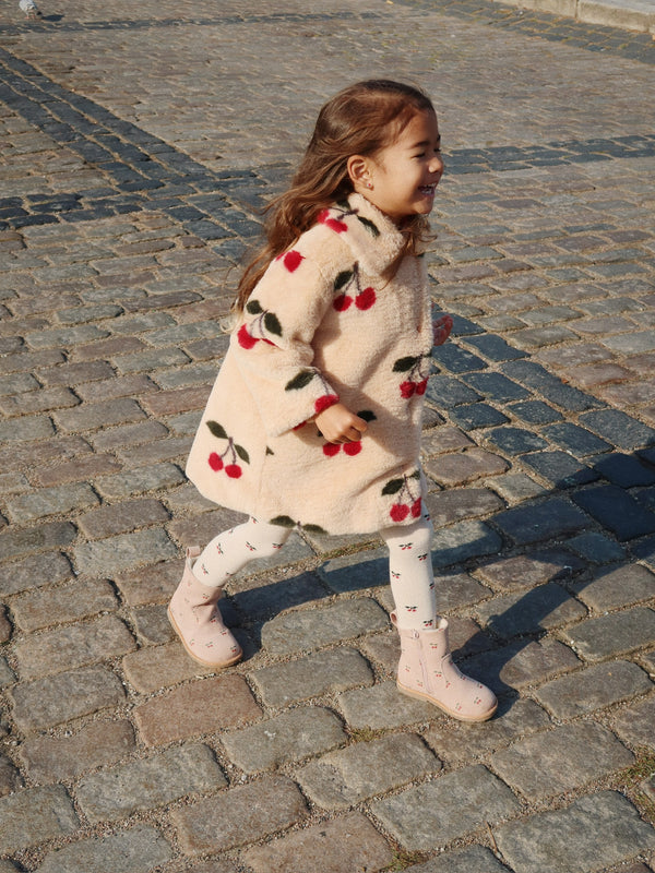 Fuzzie Mantel Ma Grande Cerise