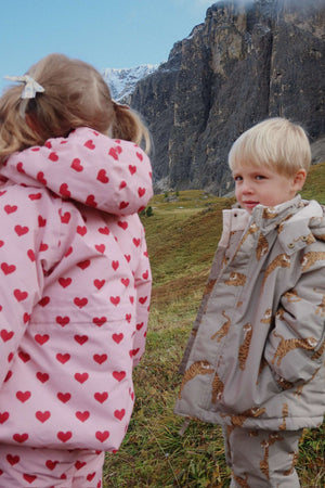 Konges Sløjd Mismou Winterjacke Amour Pink – Tasche am Ärmel