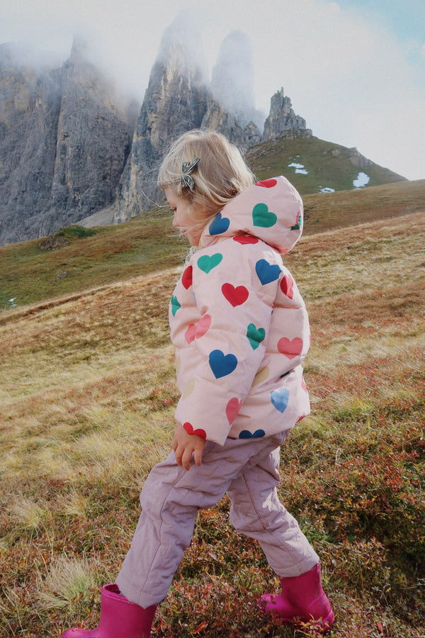 Doudoune chaude Nuka Coeur Rose Coloré