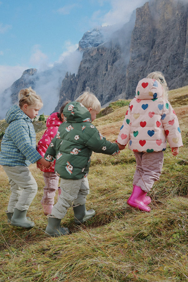 Doudoune chaude Nuka Coeur Rose Coloré