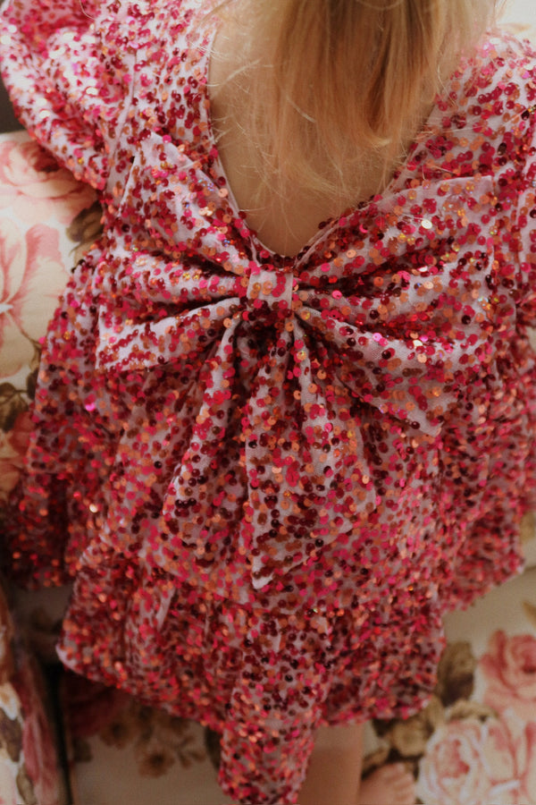 Robe à paillettes violettes Sangria pétillante