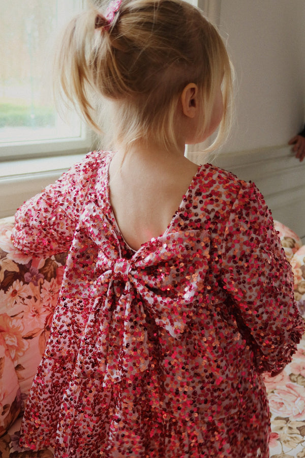 Robe à paillettes violettes Sangria pétillante