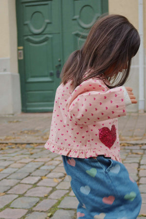 Rüschendetail an der Magot Jeanshose Bon Coeur Coloré