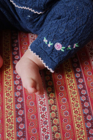 Strickhose Rosier von Konges Sløjd aus Wolle-Kaschmir-Mischung