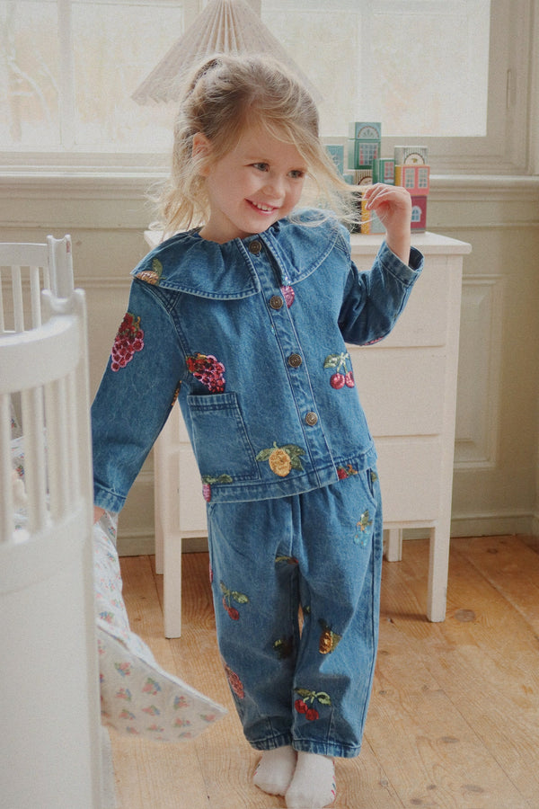 Magot Pailetten-Jeansshirt Vitamins