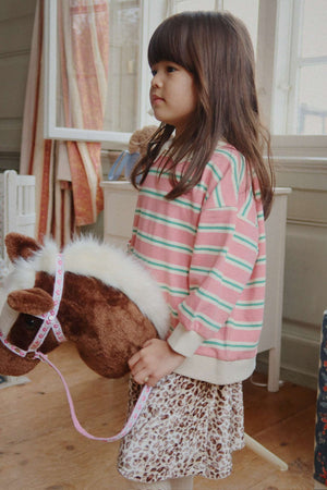 Rippensaum des Konges Sløjd Spotty Polos Blush Bound Stripe