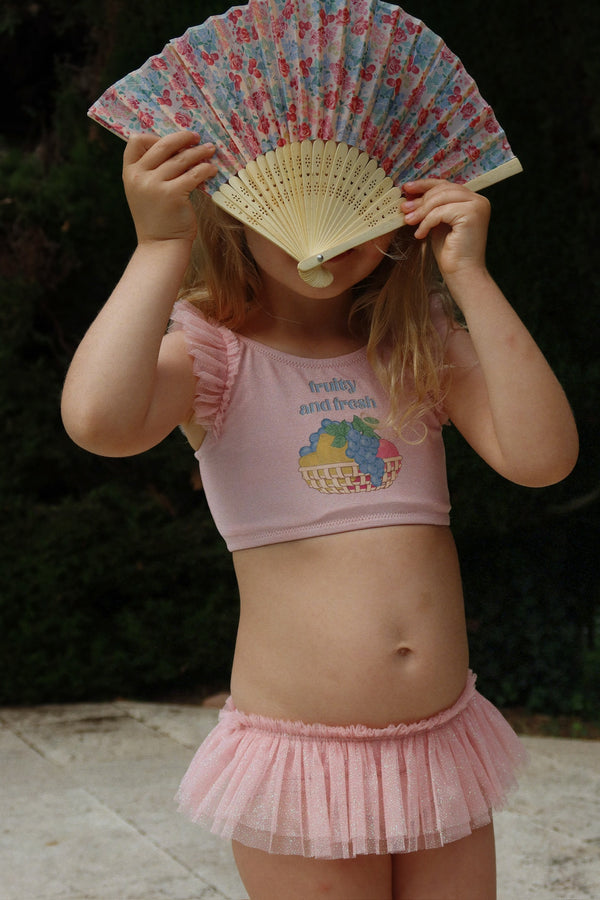 Robe de bain Amandine rose poudré