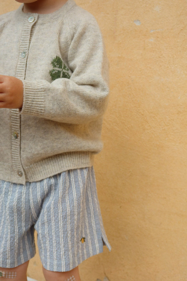 Billi Strick-Cardigan Off White Melange