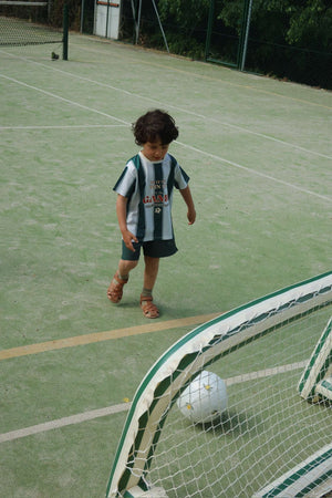 Konges Sløjd Fussballtor Set Green Stripe für Kinder