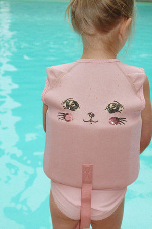 Kinder-Bademode von Konges Sløjd mit Kitty Bikini in Powder Pink