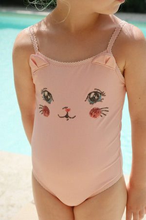 Konges Sløjd Kitty Badeanzug Powder Pink – Rückansicht