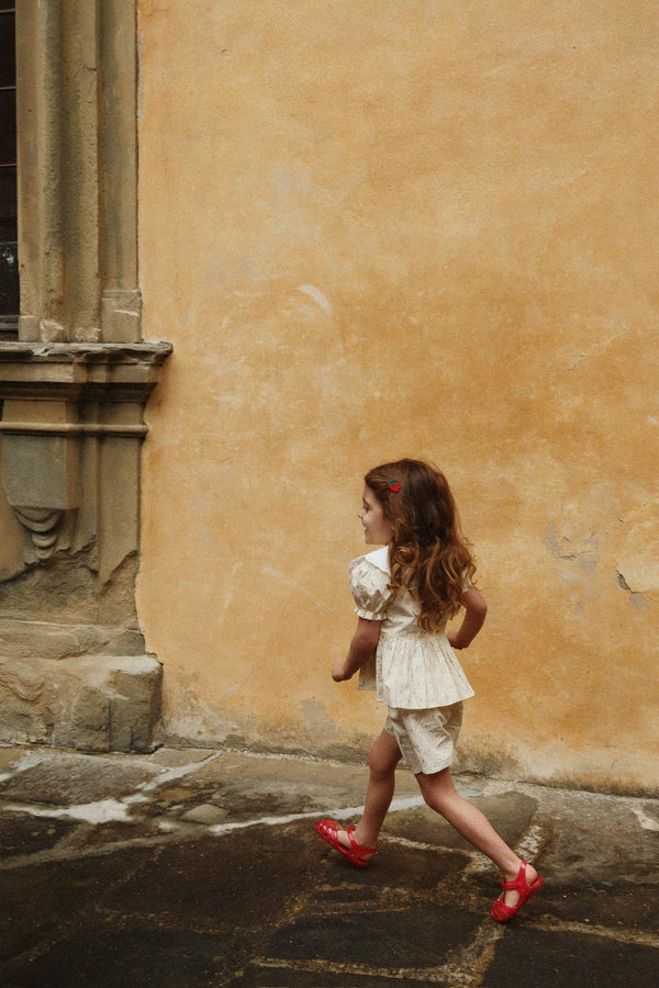 Coeur Collar Bluse Ciel Mirage
