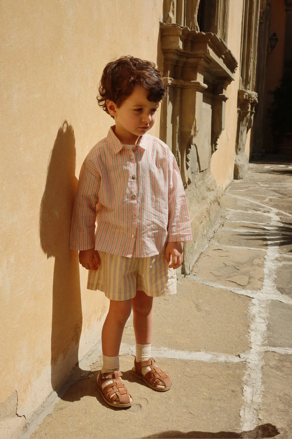 Chemise Luli à rayures roses