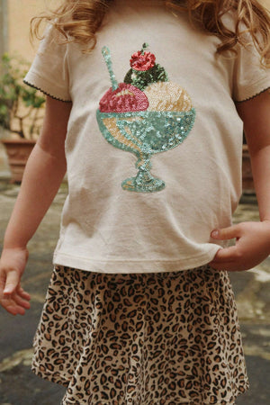 Famo Puffärmel-Shirt Buttercream von Konges Sløjd im Sommer-Outfit