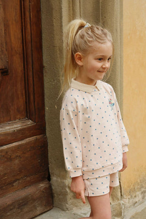 Konges Sløjd Spotty Sweatshorts Rosewater Dot – Rückansicht