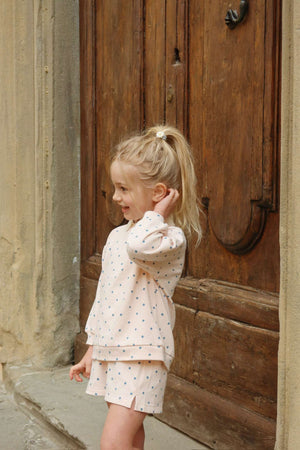 Konges Sløjd Spotty Sweatshorts Rosewater Dot – Gummibund