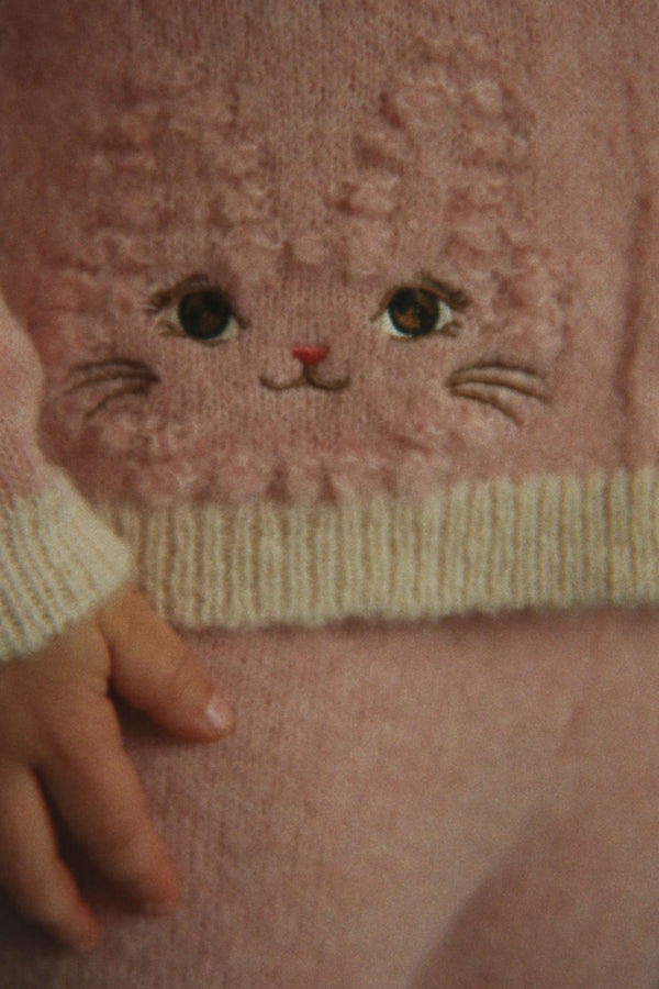 Konges Sløjd Strickjacke Kitty Silver Pink – Rückansicht