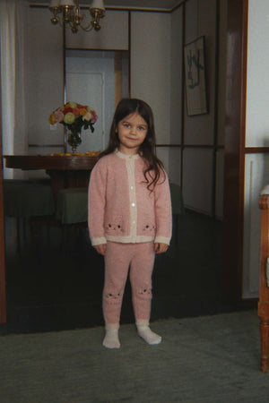 Konges Sløjd Strickhose Kitty Silver Pink – Rückansicht