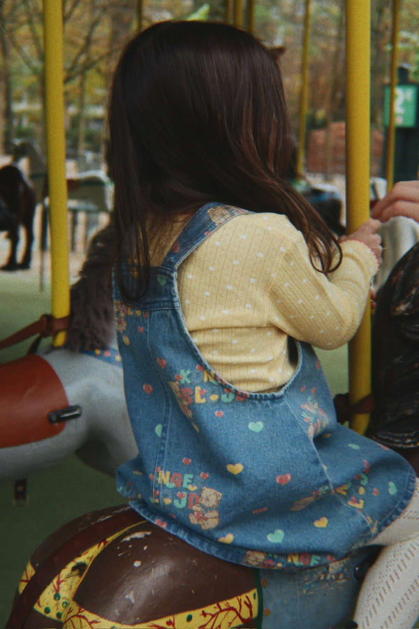 Robe salopette Magot Teddy Cœur