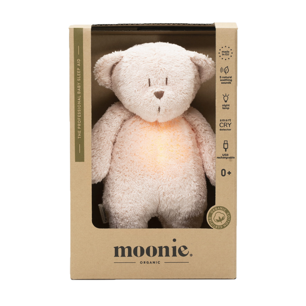Moonie Organic Humming Bear Rose Kuscheltier mit Nachtlicht – Beluga Kids