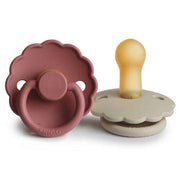 2-Pack Latex Schnuller Daisy Cream/Powder Blush