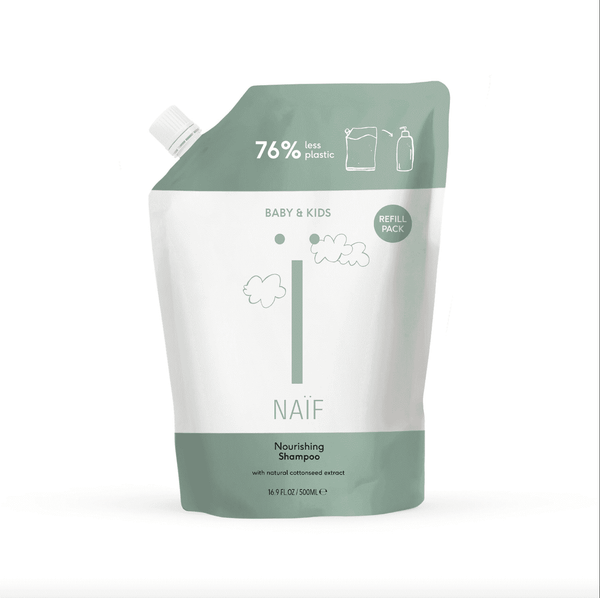 Naïf Care Nachfüllpackung für mildes Baby-Shampoo, 500 ml