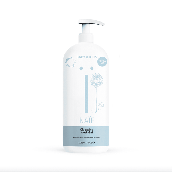 Naïf Care mildes Waschgel für Babys und Kids in der 500-ml-Flasche