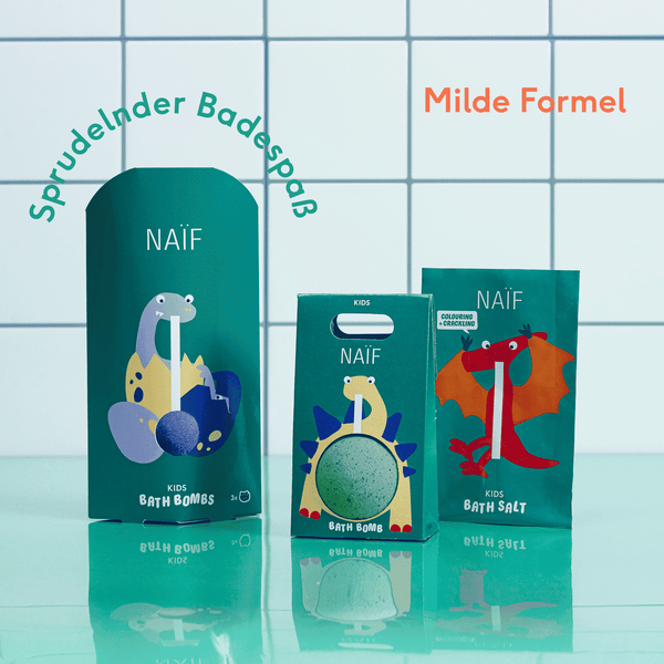 Naïf Badekugeln mit 100 % pflanzlichen Farbstoffen