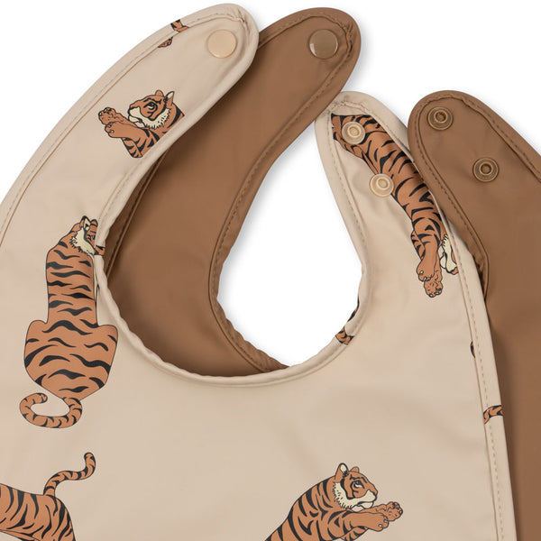 Lot de 2 Bibs Tigre / Noix de Coco Grillée