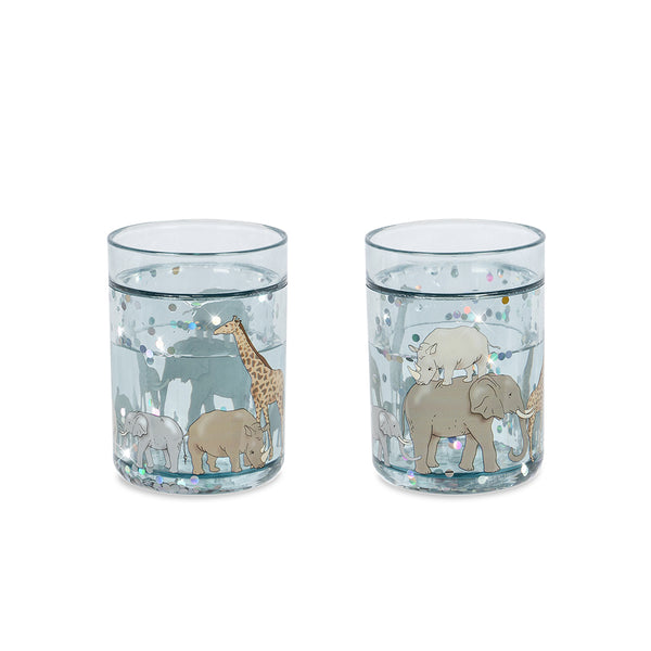 2-Pack Glitzer-Trinkbecher Safari