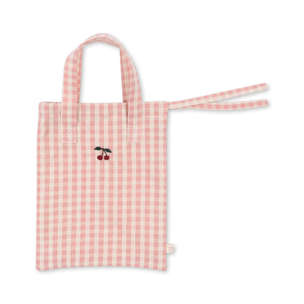 Puppen-Bettwäsche Powder Pink Check