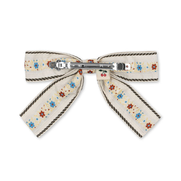 Ribbon Bow Haarspange Beige