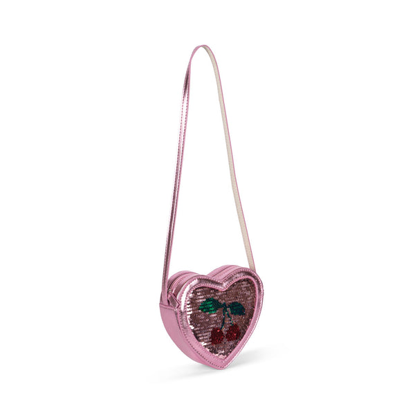 Sac sequins Coeur Rose