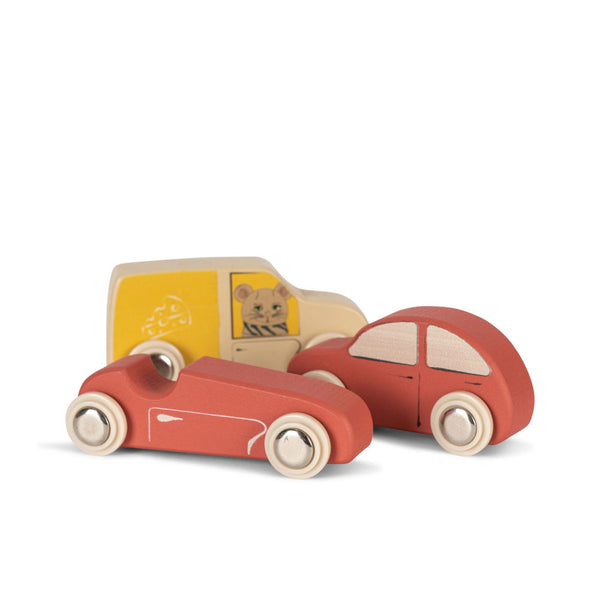 9 pcs. Mini wooden cars Multi